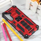 For Samsung Galaxy S25+ 5G Armor Shockproof TPU + PC Magnetic Phone Case with Holder(Red) - 2