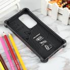 For Samsung Galaxy S25 Ultra 5G Armor Shockproof TPU + PC Magnetic Phone Case with Holder(Red) - 3