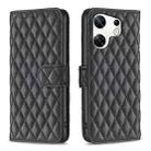 For Infinix Zero 30 4G Diamond Lattice Wallet Flip Leather Phone Case(Black) - 1