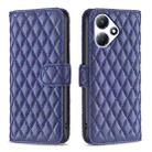 For Infinix Hot 30 Play NFC Diamond Lattice Wallet Flip Leather Phone Case(Blue) - 1