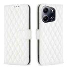 For Infinix Note 30i Diamond Lattice Wallet Flip Leather Phone Case(White) - 1