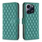 For Infinix Note 30i Diamond Lattice Wallet Flip Leather Phone Case(Green) - 1