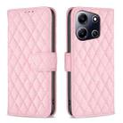 For Infinix Note 30i Diamond Lattice Wallet Flip Leather Phone Case(Pink) - 1