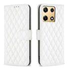 For Infinix Note 30 Pro Diamond Lattice Wallet Flip Leather Phone Case(White) - 1