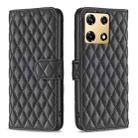 For Infinix Note 30 Pro Diamond Lattice Wallet Flip Leather Phone Case(Black) - 1