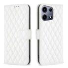 For Infinix Note 30 VIP Diamond Lattice Wallet Flip Leather Phone Case(White) - 1