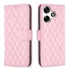 For Infinix Hot 30 Diamond Lattice Wallet Flip Leather Phone Case(Pink) - 1