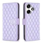 For Infinix Hot 30 Diamond Lattice Wallet Flip Leather Phone Case(Purple) - 1