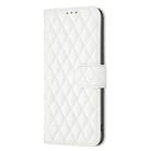 For Infinix Hot 40i Diamond Lattice Wallet Flip Leather Phone Case(White) - 2