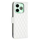 For Infinix Hot 40i Diamond Lattice Wallet Flip Leather Phone Case(White) - 3