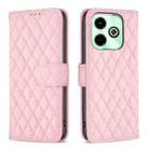 For Infinix Hot 40i Diamond Lattice Wallet Flip Leather Phone Case(Pink) - 1