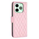 For Infinix Hot 40i Diamond Lattice Wallet Flip Leather Phone Case(Pink) - 3