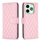 For Infinix Hot 40/40 Pro Diamond Lattice Wallet Flip Leather Phone Case(Pink) - 1