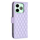 For Infinix Hot 40/40 Pro Diamond Lattice Wallet Flip Leather Phone Case(Purple) - 3