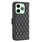 For Infinix Hot 40/40 Pro Diamond Lattice Wallet Flip Leather Phone Case(Black) - 3