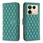 For Infinix Note 40 Pro 4G/5G/40 Pro+ 5G Diamond Lattice Wallet Flip Leather Phone Case(Green) - 1