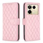 For Infinix Note 40 Pro 4G/5G/40 Pro+ 5G Diamond Lattice Wallet Flip Leather Phone Case(Pink) - 1