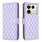 For Infinix Note 40 Pro 4G/5G/40 Pro+ 5G Diamond Lattice Wallet Flip Leather Phone Case(Purple) - 1