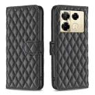 For Infinix Note 40 Pro 4G/5G/40 Pro+ 5G Diamond Lattice Wallet Flip Leather Phone Case(Black) - 1