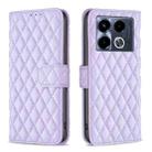 For Infinix Note 40 4G Diamond Lattice Wallet Flip Leather Phone Case(Purple) - 1