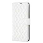 For Infinix Note 40X 5G Diamond Lattice Wallet Flip Leather Phone Case(White) - 3