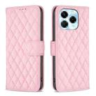 For Infinix Note 40X 5G Diamond Lattice Wallet Flip Leather Phone Case(Pink) - 1