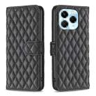 For Infinix Note 40X 5G Diamond Lattice Wallet Flip Leather Phone Case(Black) - 1