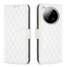 For Infinix Zero 40 4G Diamond Lattice Wallet Flip Leather Phone Case(White) - 1