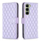 For Infinix Hot 60 Pro+ 4G Diamond Lattice Wallet Flip Leather Phone Case(Purple) - 1