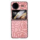 For vivo X Flip Impression Flower Pattern Protective Phone Case(Pink) - 1