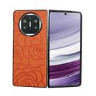 For Huawei Mate X5 Impression Flower Pattern Protective Phone Case(Orange) - 1