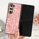 For Samsung Galaxy Z Fold6 Impression Flower Pattern Protective Phone Case(Pink) - 2