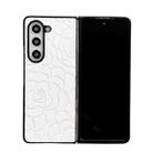 For Samsung Galaxy Z Fold Special Impression Flower Pattern Protective Phone Case(White) - 1