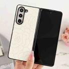 For Samsung Galaxy Z Fold Special Impression Flower Pattern Protective Phone Case(White) - 2