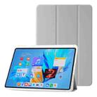 For Huawei MatePad 11.5 / Air 11.5 Clear Acrylic 3-Fold Leather Tablet Case(Grey) - 1