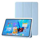 For Huawei MatePad 11.5 / Air 11.5 Clear Acrylic 3-Fold Leather Tablet Case(Ice Blue) - 1