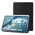 For Huawei Matepad 11 Pro 2022 Clear Acrylic 3-Fold Leather Tablet Case(Black) - 1