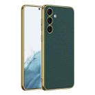 For Samsung Galaxy S24 5G GKK Plating TPU + Leather Full Coverage Phone Case(Green) - 1