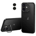 For iPhone 11 Lens Holder Frosted Phone Case(Black) - 1