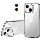 For iPhone 13 Lens Holder Frosted Phone Case(Transparent) - 1