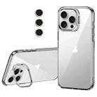 For iPhone 13 Pro Lens Holder Frosted Phone Case(Transparent) - 1