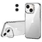 For iPhone 15 Plus Lens Holder Frosted Phone Case(Transparent) - 1