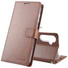 For Samsung Galaxy S23 FE 5G GOOSPERY BLUE MOON Crazy Horse Texture Leather Phone Case(Brown) - 1