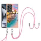 For Samsung Galaxy S25 Ultra 5G Electroplating Pattern IMD TPU Shockproof Case with Neck Lanyard(Dream Chasing Butterfly) - 2