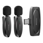 YESIDO KR13 Dual Low-latency Wireless Lavalier Microphone with Type-C Receiver(Black) - 1
