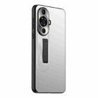 For Huawei nova 11 Pro Frosted Metal Hybrid TPU Holder Phone Case(Silver) - 1