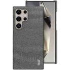 For Samsung Galaxy S24 Ultra 5G imak Ruiyi Series Cloth Texture PU + PC Phone Case(Dark Grey) - 1