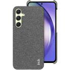 For Samsung Galaxy A35 5G imak Ruiyi Series Cloth Texture PU + PC Phone Case(Dark Grey) - 1