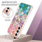 For Samsung Galaxy S24 FE 5G Electroplating Pattern IMD TPU Shockproof Case with Rhinestone Ring Holder(Colorful Scales) - 2
