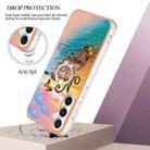 For Samsung Galaxy S24 FE 5G Electroplating Pattern IMD TPU Shockproof Case with Rhinestone Ring Holder(Dream Chasing Butterfly) - 2